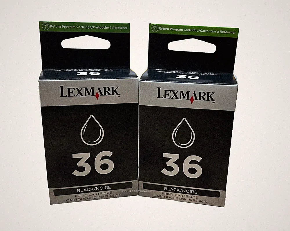 2pcs Lexmark 36 genuine Ink Cartridges In Retail Box
