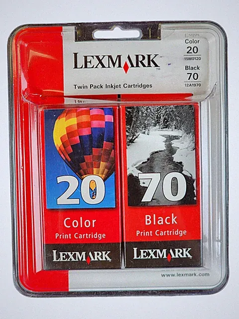 Lexmark #70 Black and #20 Color Print Cartridges Combo Pack