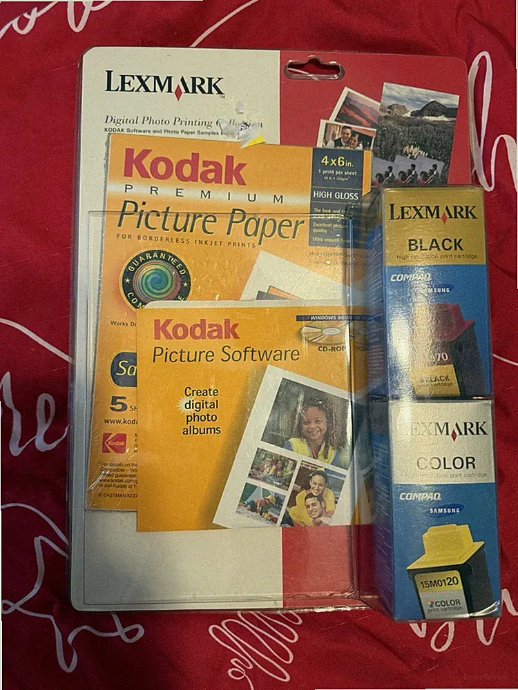 Lexmark Photo Printing Kit Genuine Ink Cartridges & Kodak Paper For Compaq