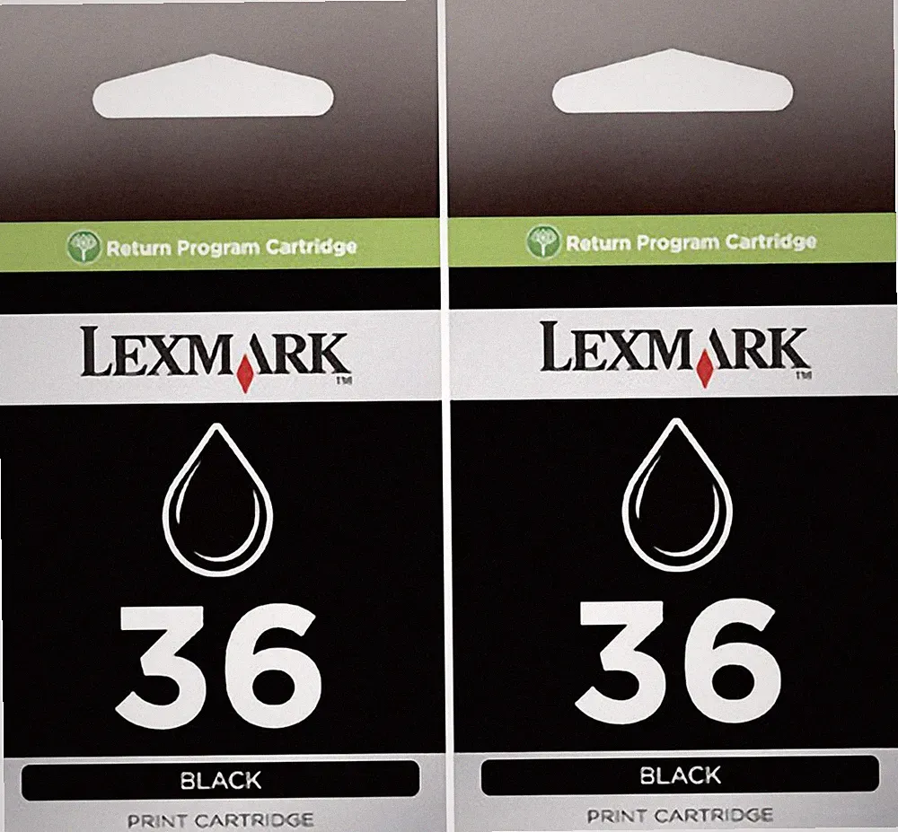 New Genuine Lexmark 36 2PK Ink Cartridges Box X Series X4650 X3650