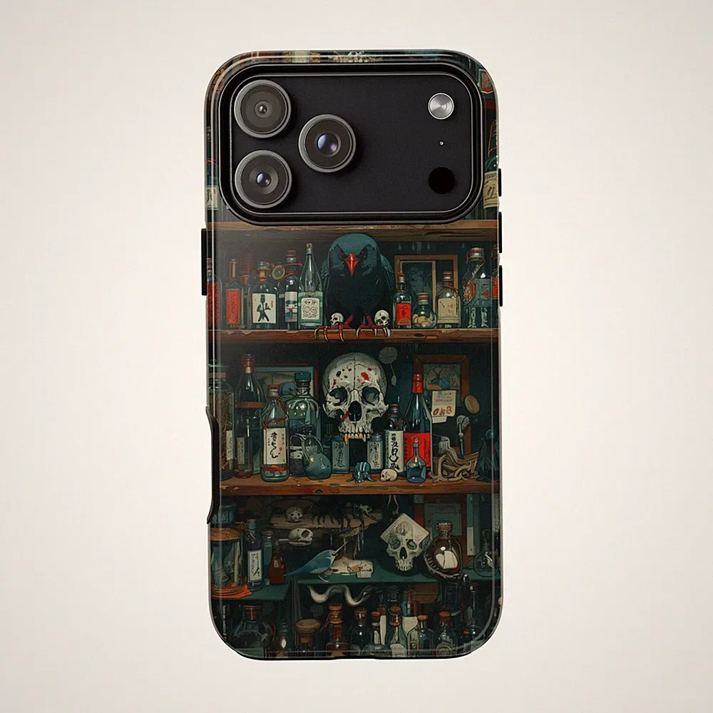 Phone Ink - iPhone/Galaxy/Pixel | Slim Tough Case - Elixir Bottle Shelf Potions