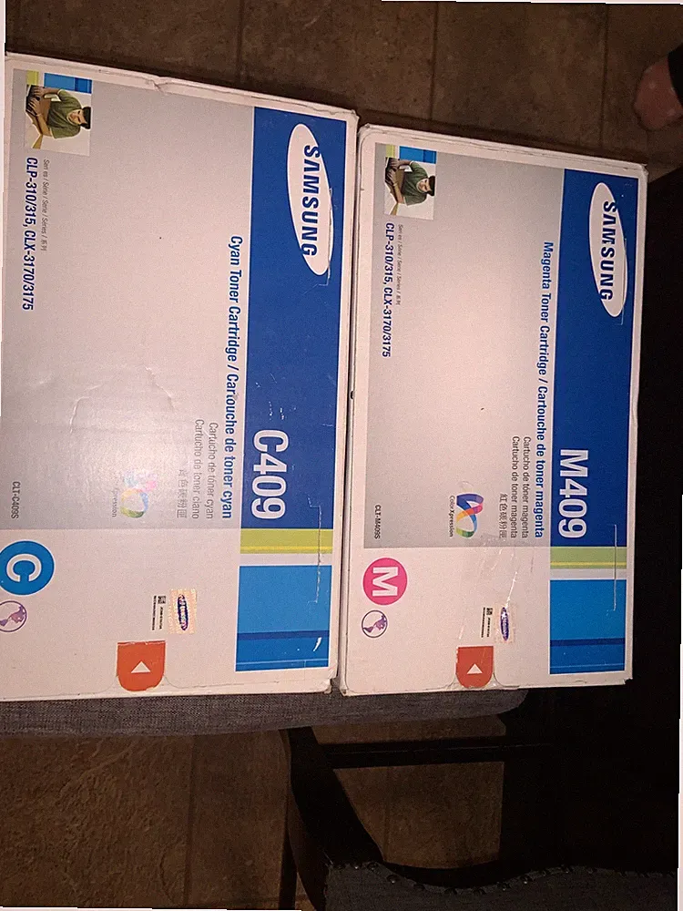 Samsung 409 printer ink M409, C409 lot of 2 Geniune