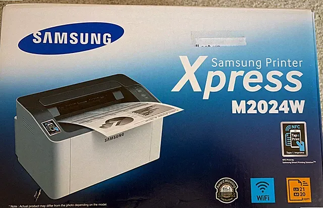 Samsung Xpress M2024W Wireless Monochrome Laser Printer --Compact, Fast, NFC