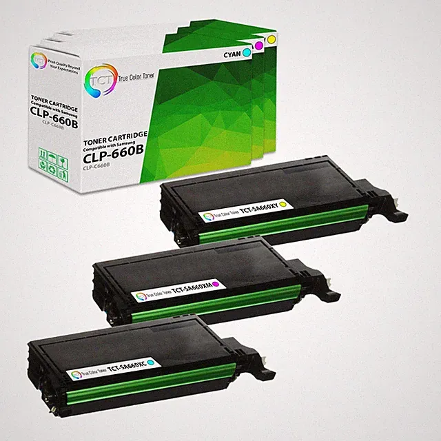 TCT 3PK CLP-660 Color Toner Cartridge For Samsung CLP660 CLP610 CLX6200 CLX6210